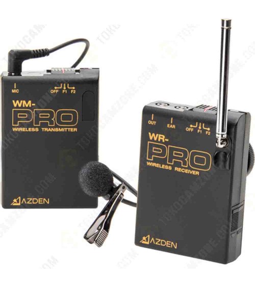 Azden WLX-PRO+i VHF Wireless Lavalier Microphone System (F1/F2 Frequencies) 